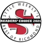 Style Weekly’s Readers’ Choice 2021 Best of Richmond award logo with a red “S” and black banner.