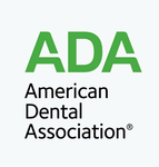 ADA logo with green “ADA” text above “American Dental Association” in black text