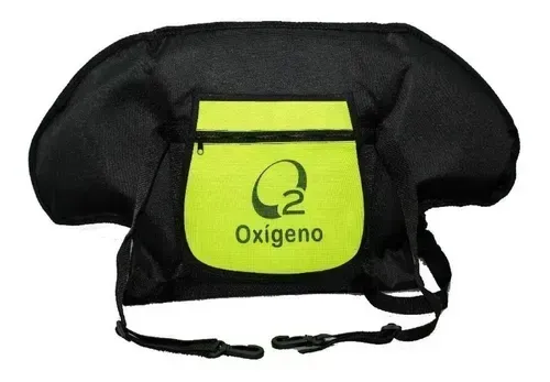 Bolso bandolera Oxigeno negro y verde neón con correa y cierre de hebilla