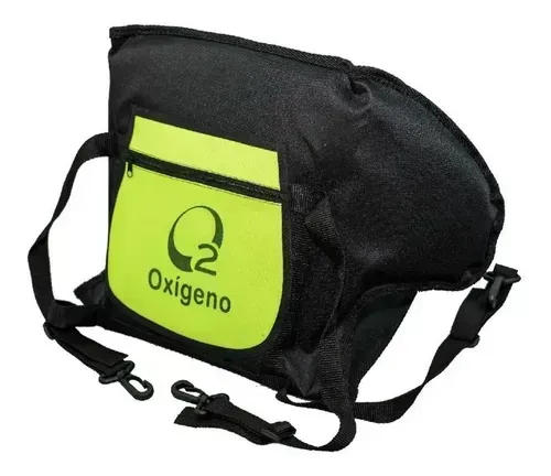 Bolso bandolera Oxigeno negro y verde neón con correa y cierre de hebilla