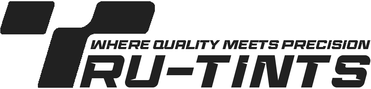 RU-TINTS logo with slogan “Where purity meets precision” in black and gray lettering