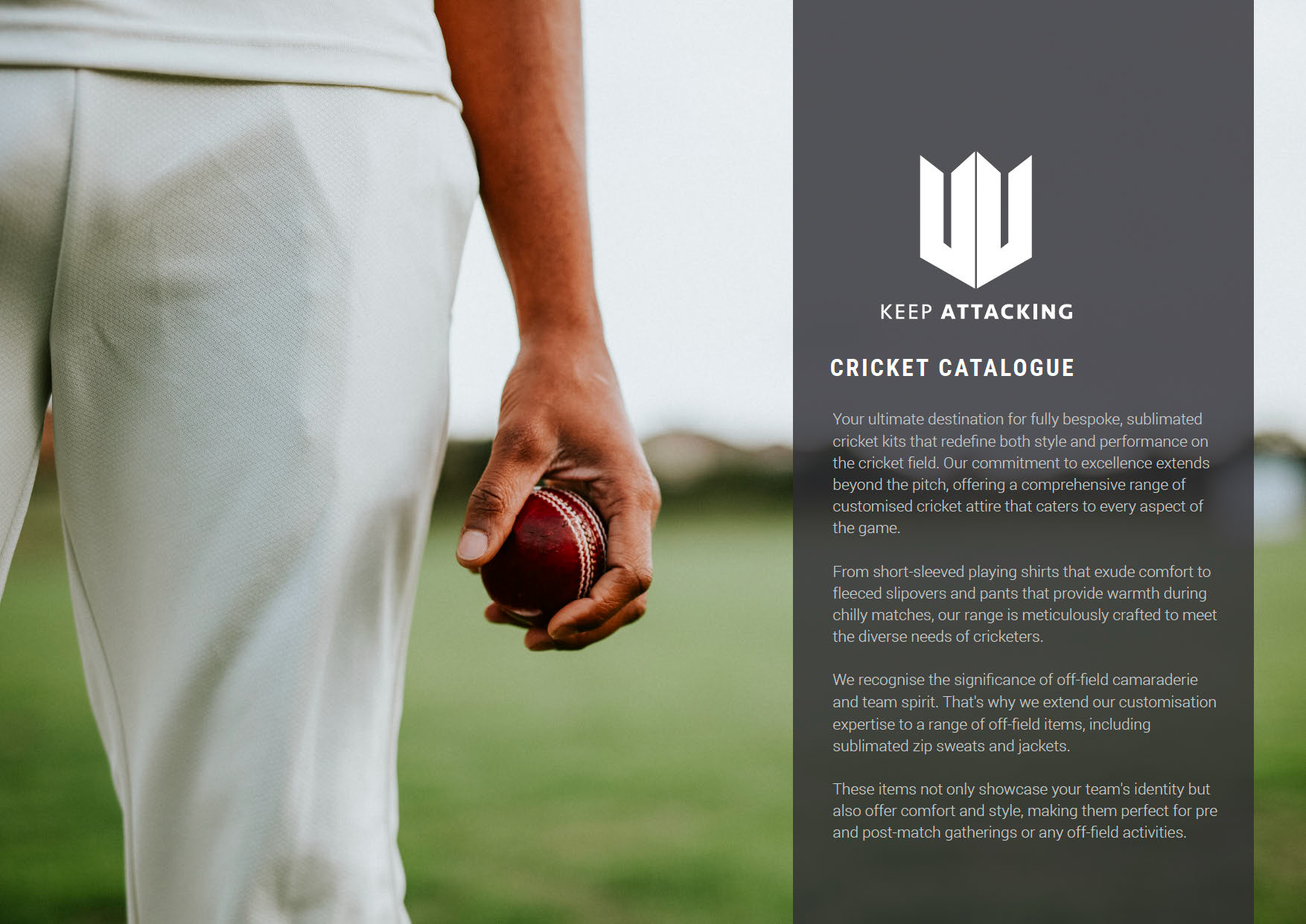 A person is holding a cricket ball in their hand.