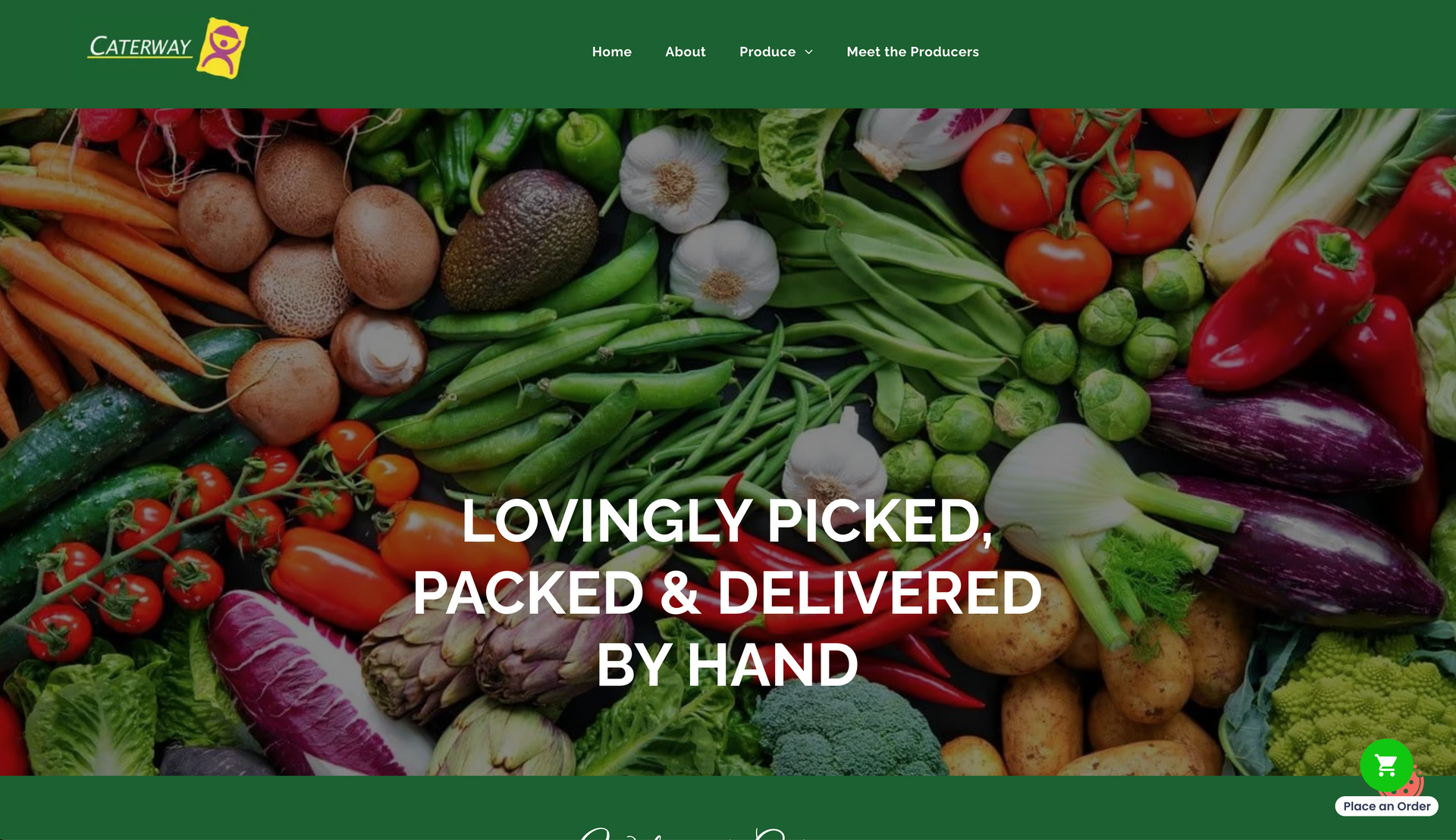 Fresh produce, text 