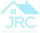 Light blue Jesse Reed Construction LLC logo with a house roof and JRC initials