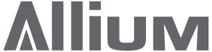 Le mot allium est écrit en noir et blanc sur fond blanc.