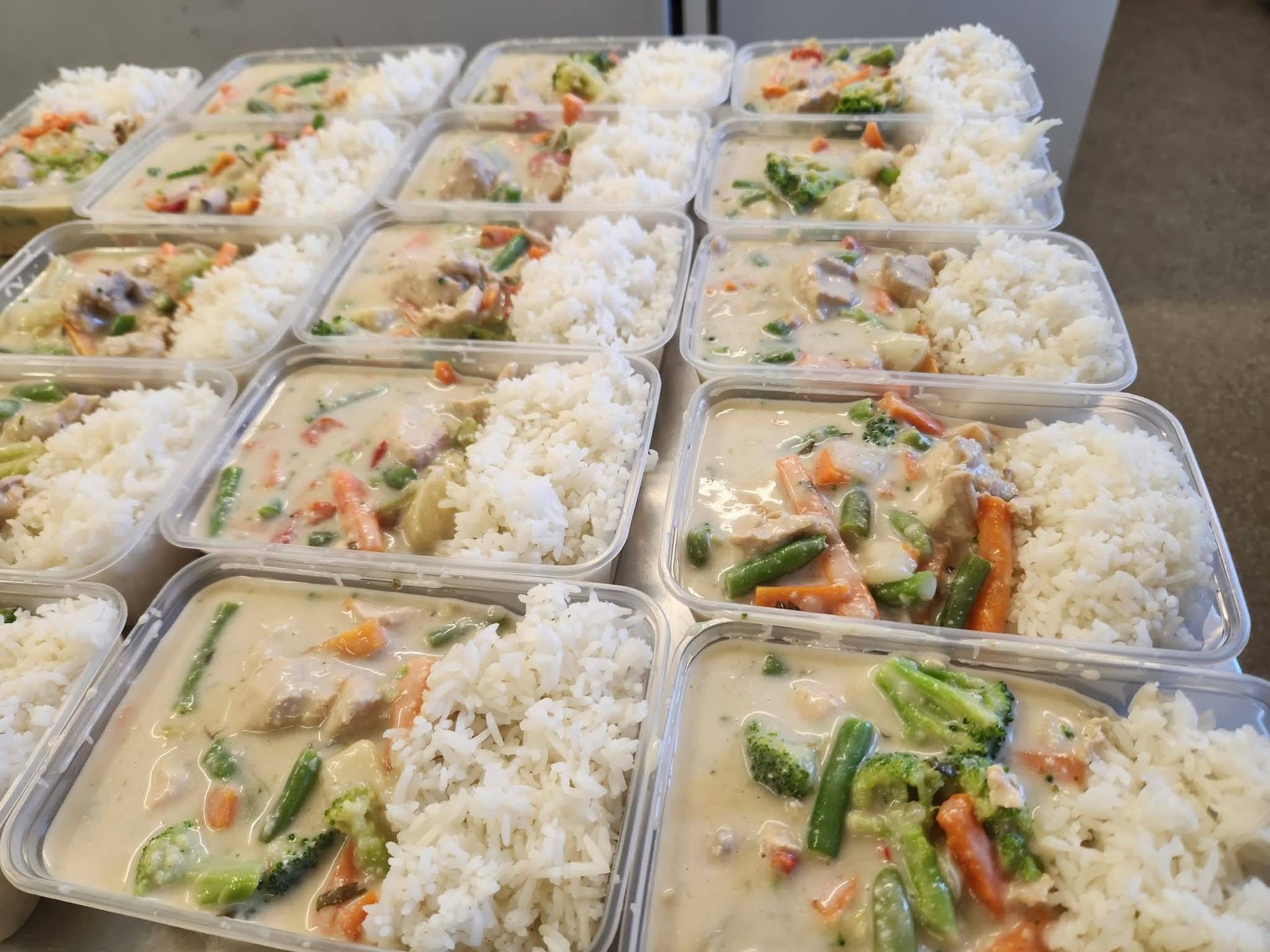 Plenty of Rice with Vegetable Meal on a Table — Tre's Carvery in Mount Sheridan, QLD