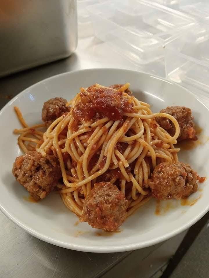 Spaghetti With Meatballs Topped in Chunky Tomato Sauce — Tre's Carvery in Mount Sheridan, QLD