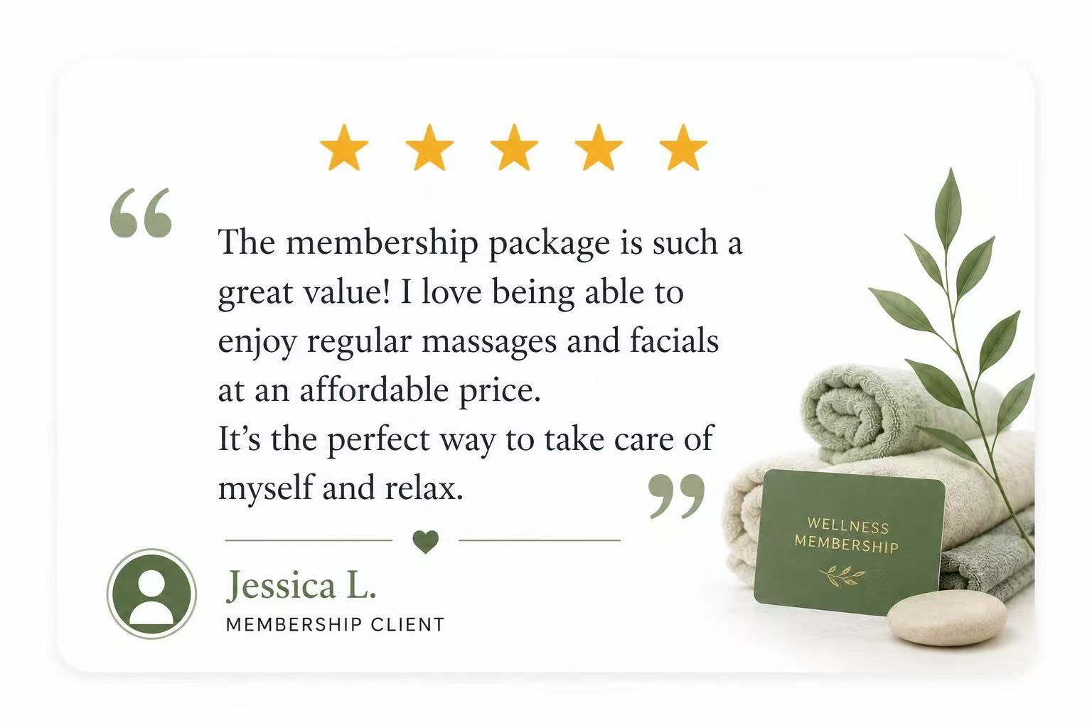5-star spa membership client review for Healing Hands Spa in Novi, MI