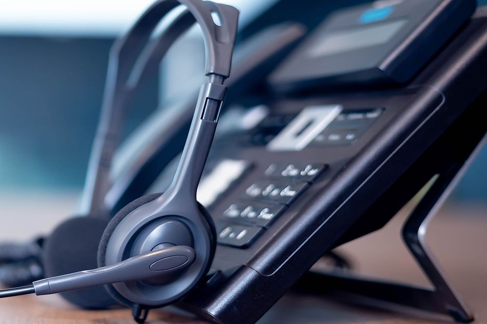 Close Up Shot Of Telephone