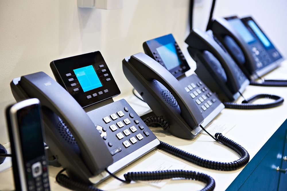 Row Of Telephone