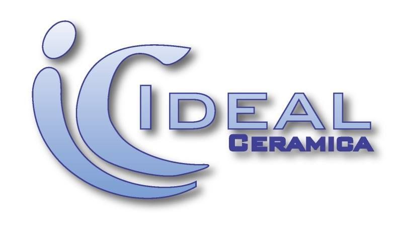 Su sfondo bianco è raffigurato il logo di Ideal Ceramica
