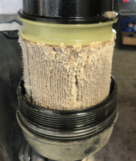 AdBlue contamination on fuel filter