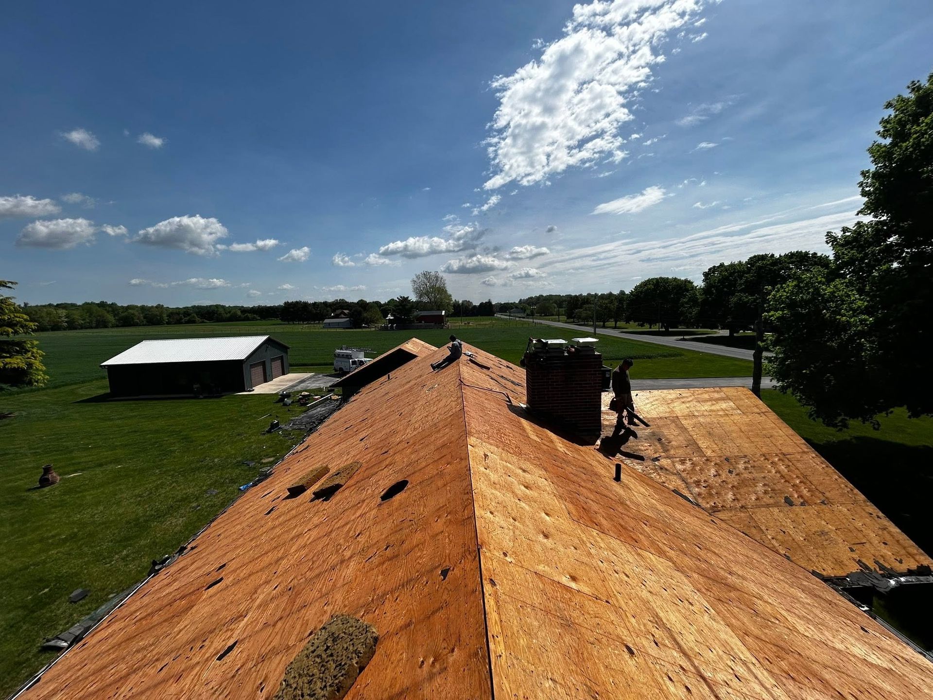 Exterior roofing evaluation for roof tear-off
