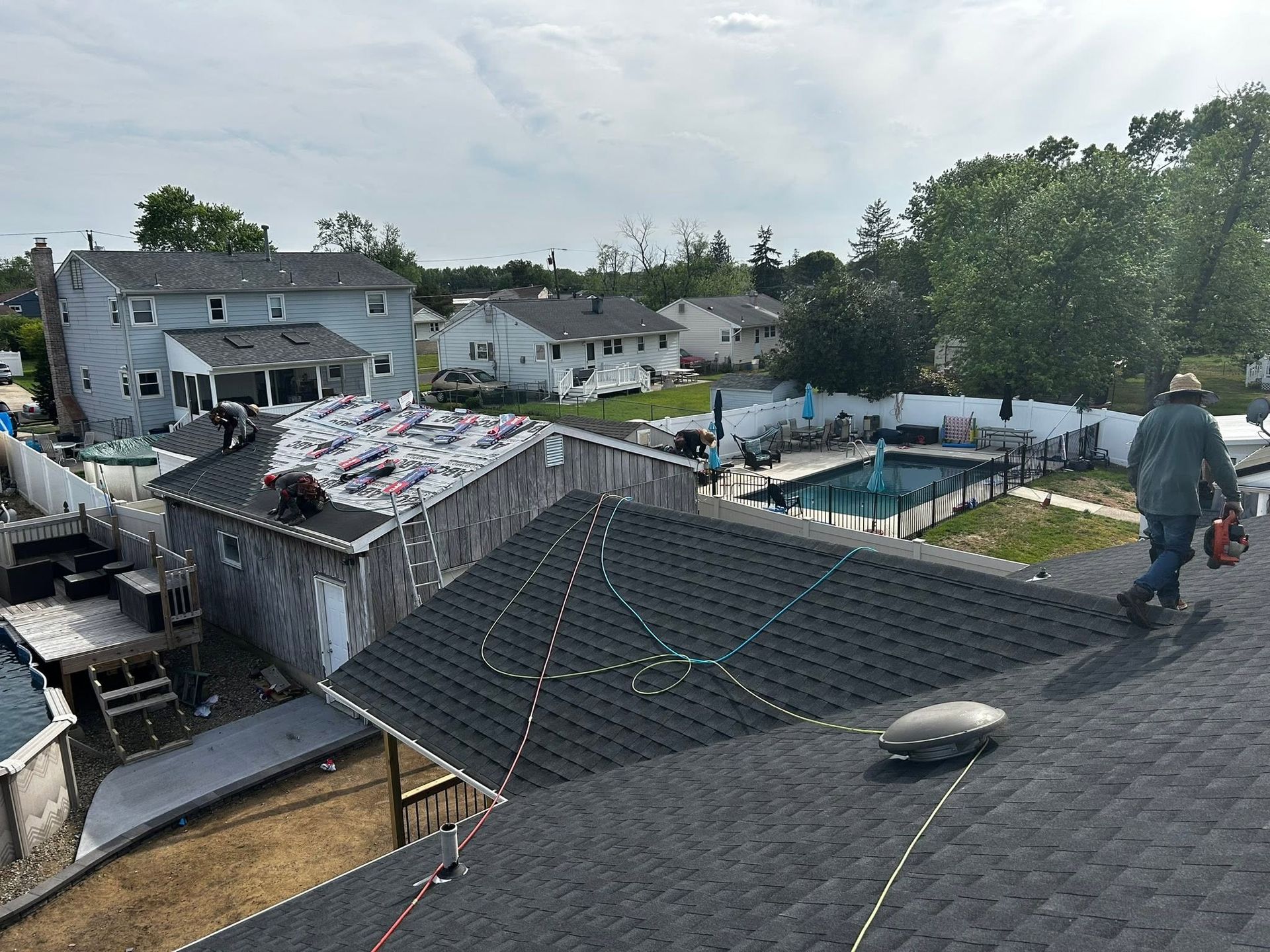 Exterior roofing evaluation for valley repair