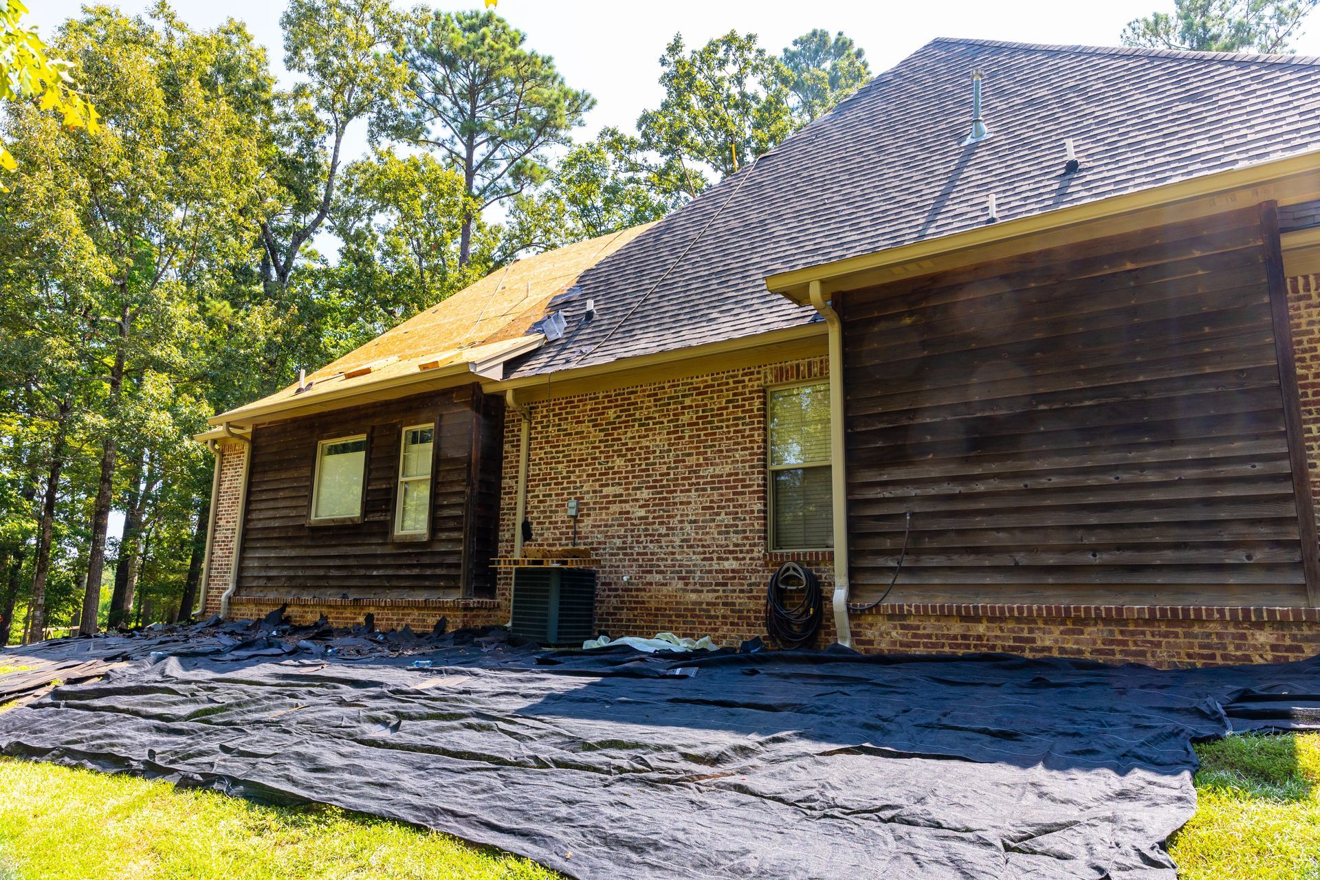 Exterior roofing evaluation for roof deck repair