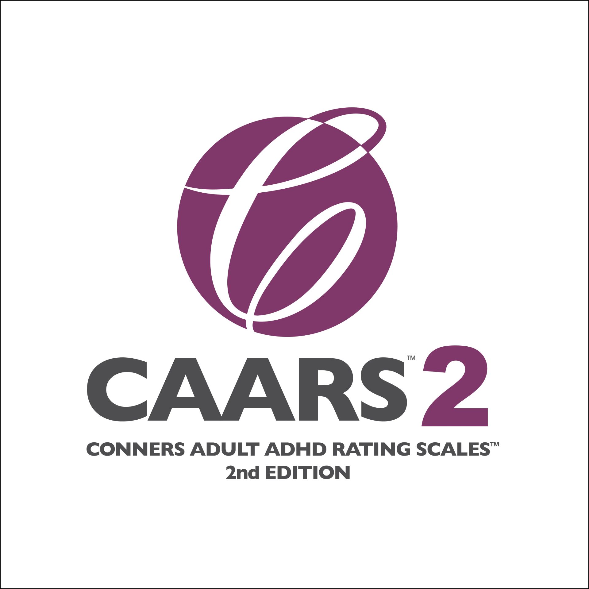 CAARS 2 logo and text: “Where assessment and opportunity align for adults with ADHD”