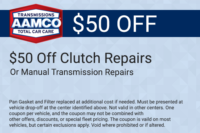 AAMCO 50 off clutch repairs coupon