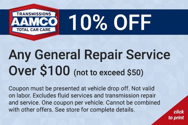 AAMCO coupon 10 percent any general repair service