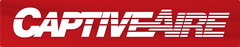 White “CAPTIVEAIRE” logo on a red background
