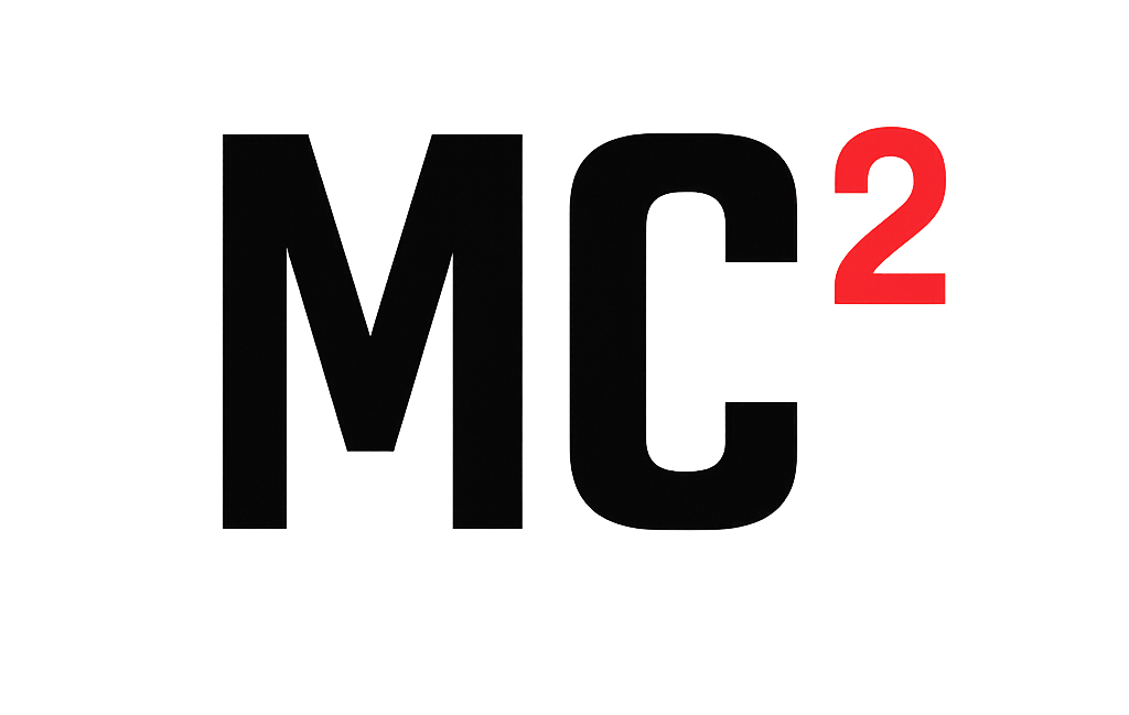Black “MC” logo with a red superscript 2 on a white background