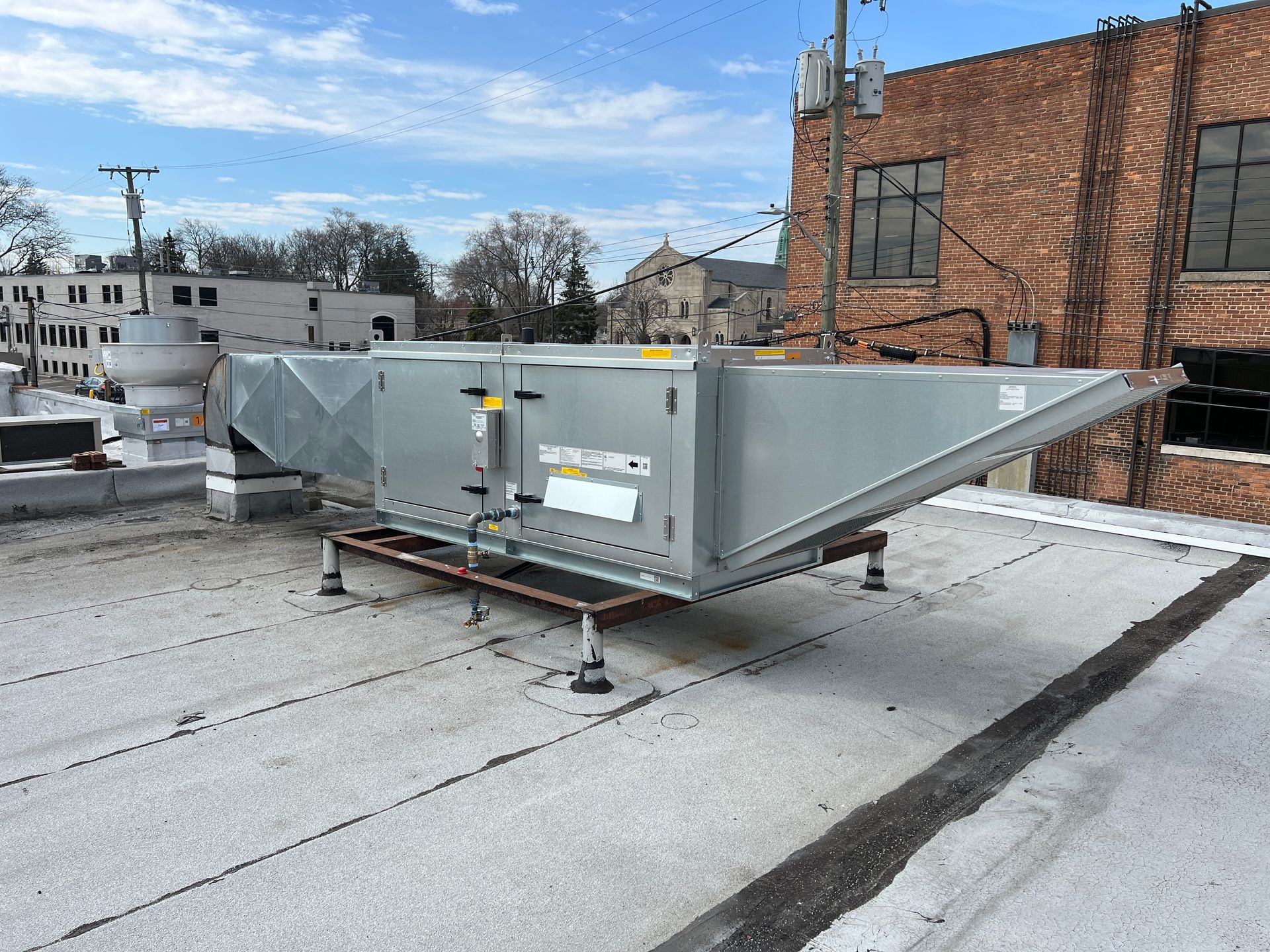 Commercial kitchen hood and fan installation in Royal Oak, Michigan