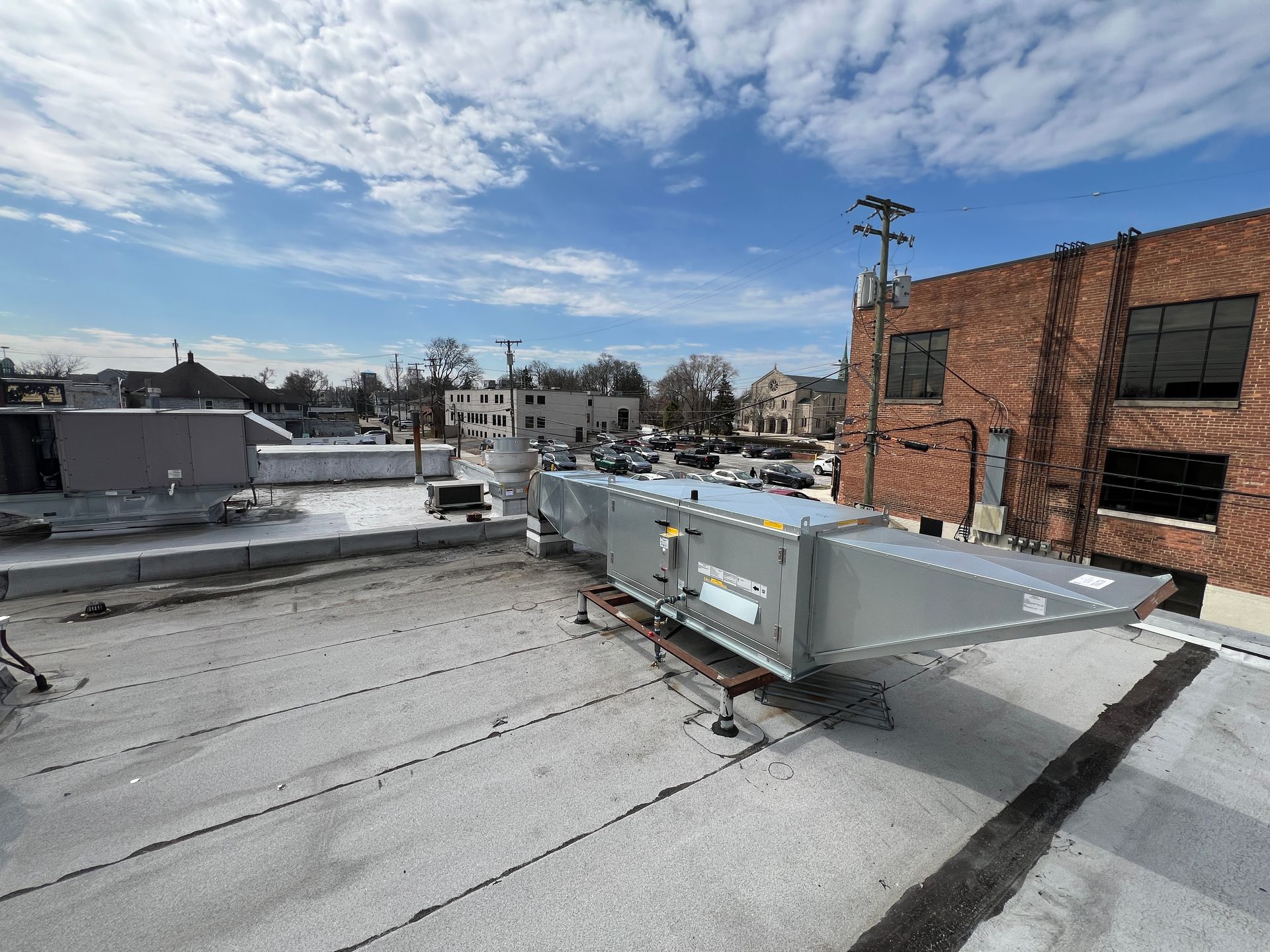 Ventilation duct and exhaust fan replacement in Royal Oak restaurant