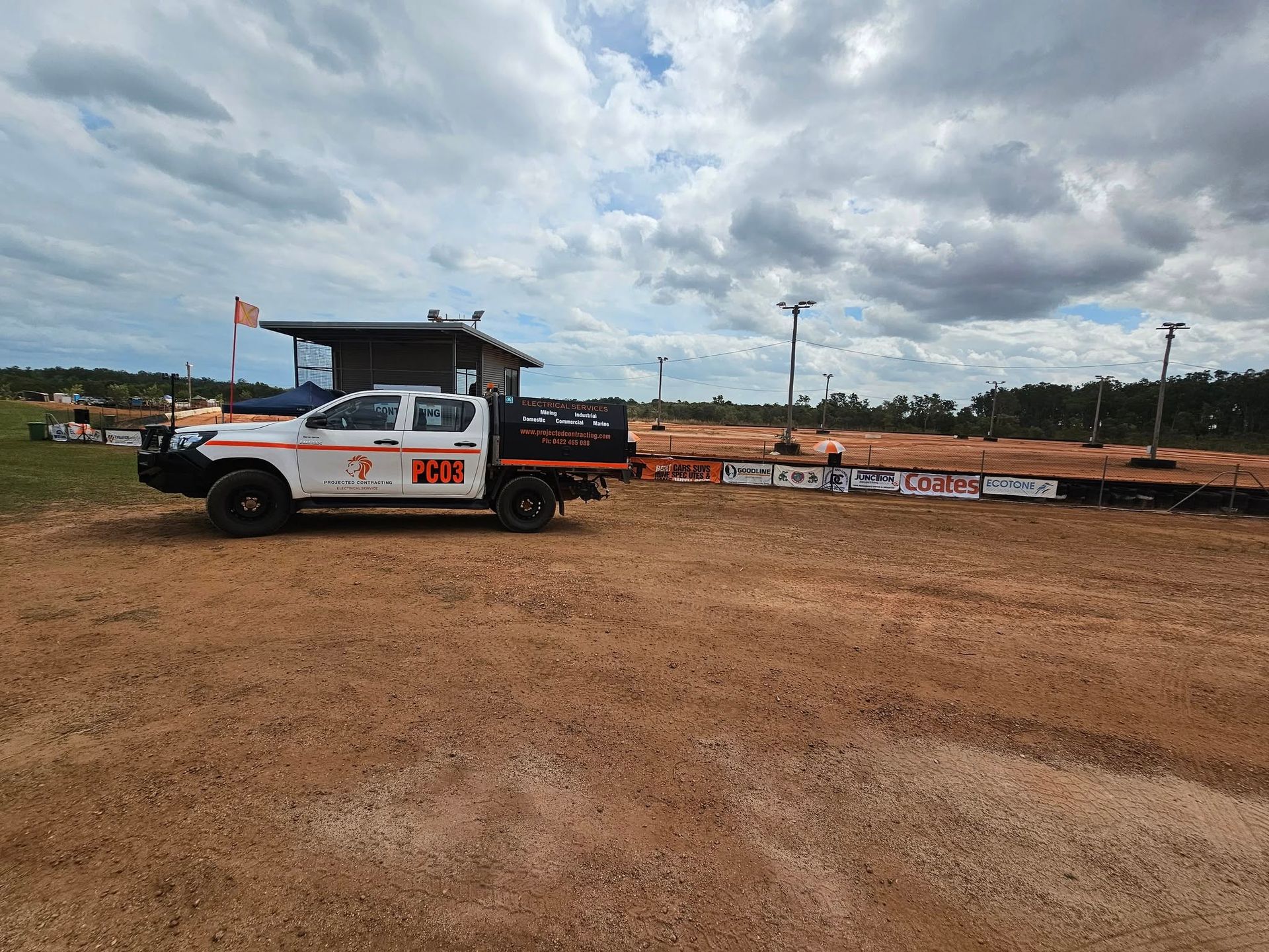 Electrician in Blue Overalls Using a Clamp Meter — Projected Contracting Electrical Services In Weipa, QLD