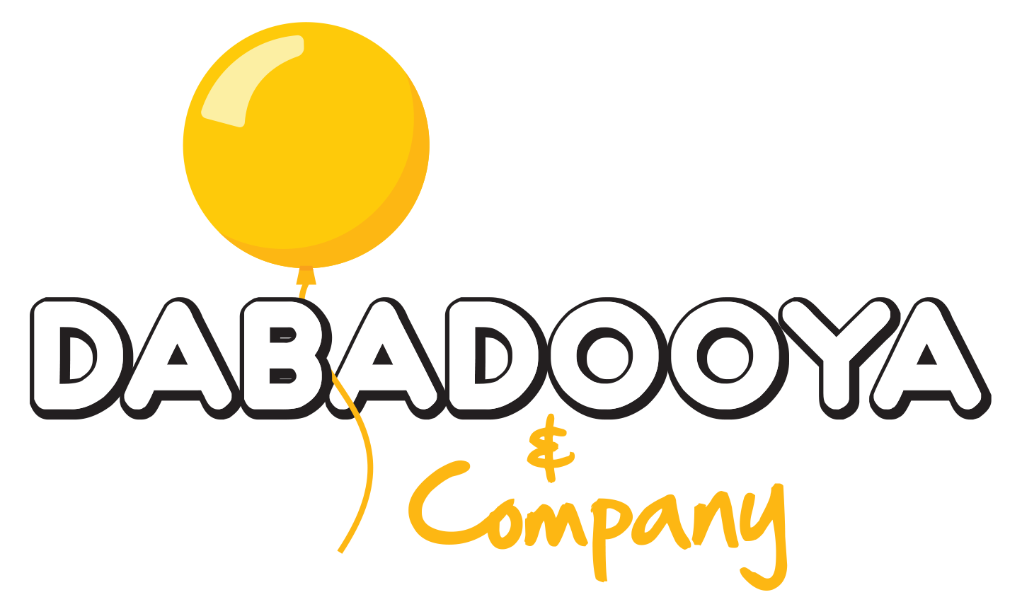 A Yellow Balloon Logo saying Dabadooya and Company