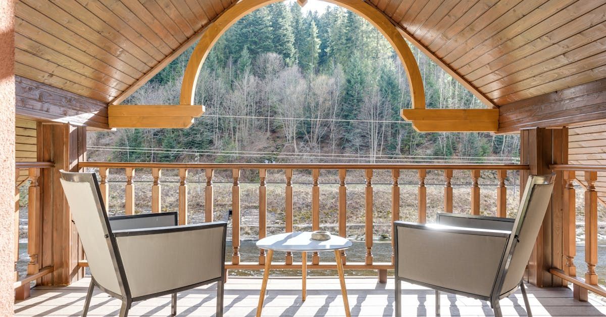 wood railing in balcony
