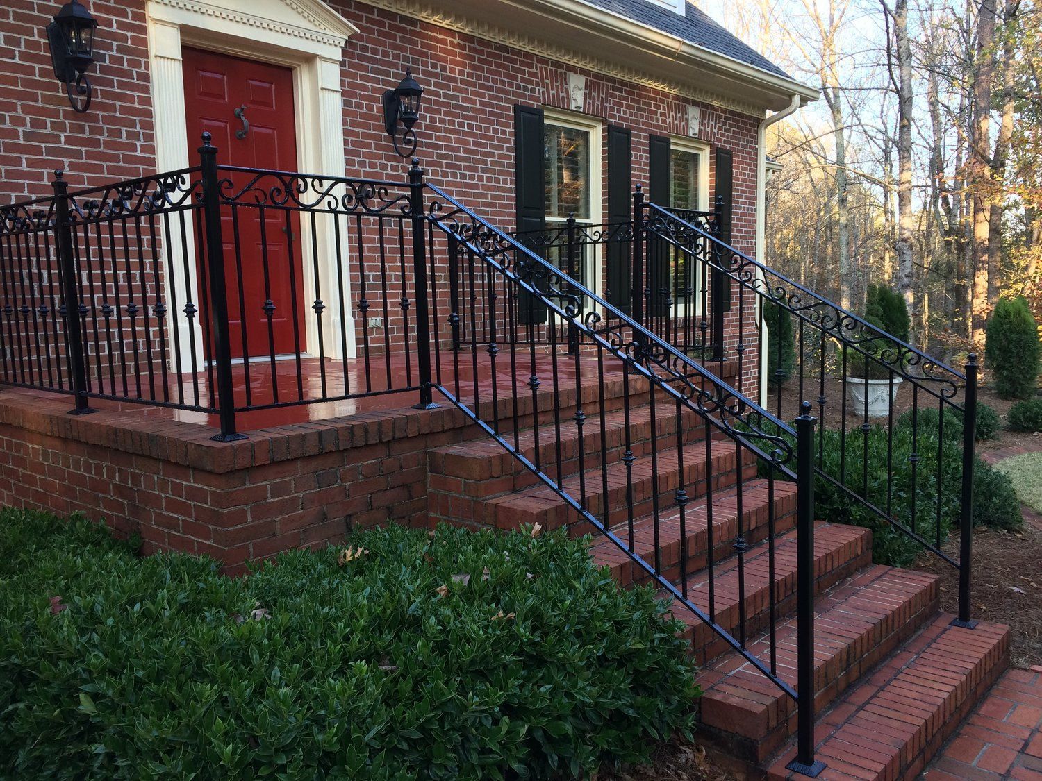 handrails in stairs view from above