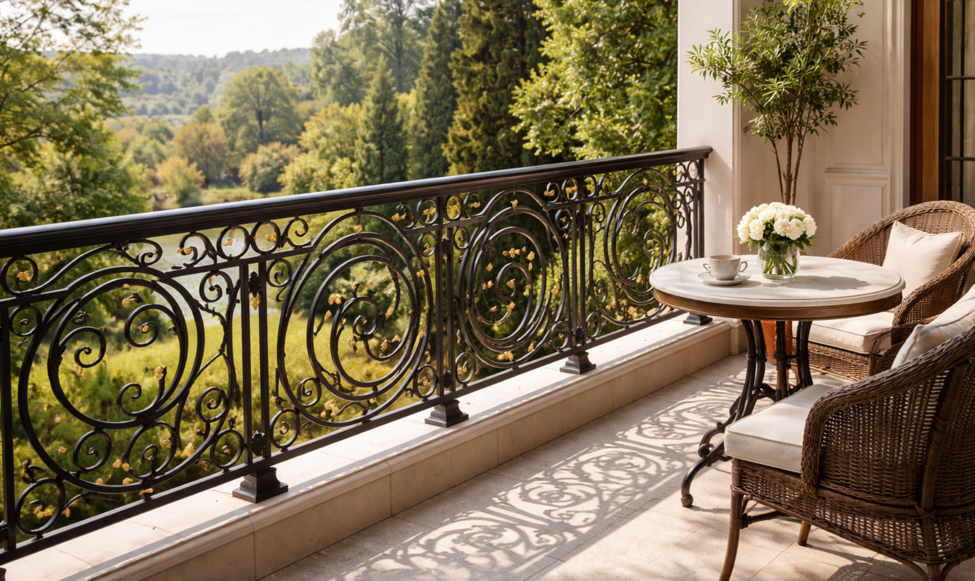 luxury custom patio railing in philadelphia suburb