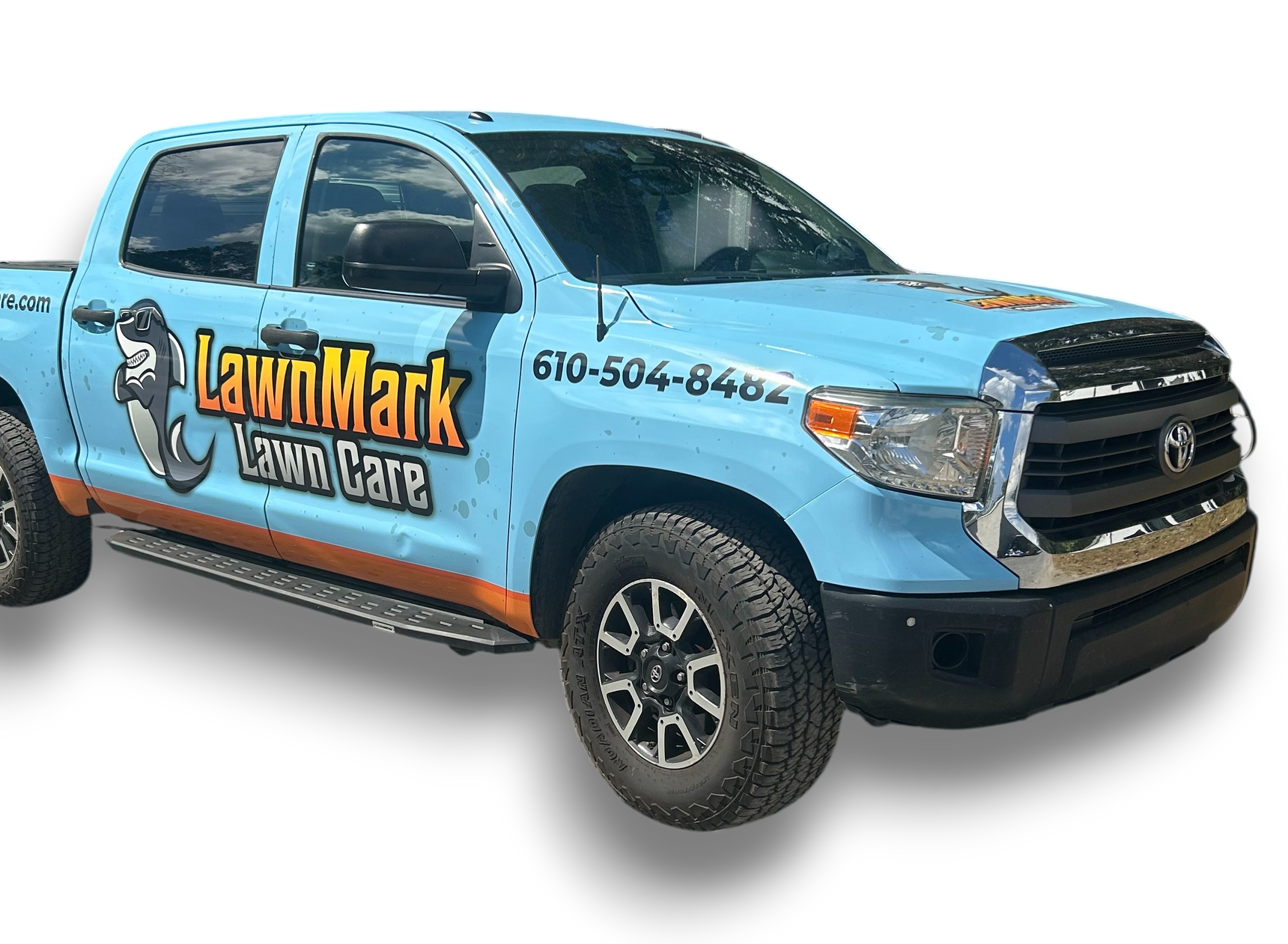 LawnMark Lawn Care Shark Mascot