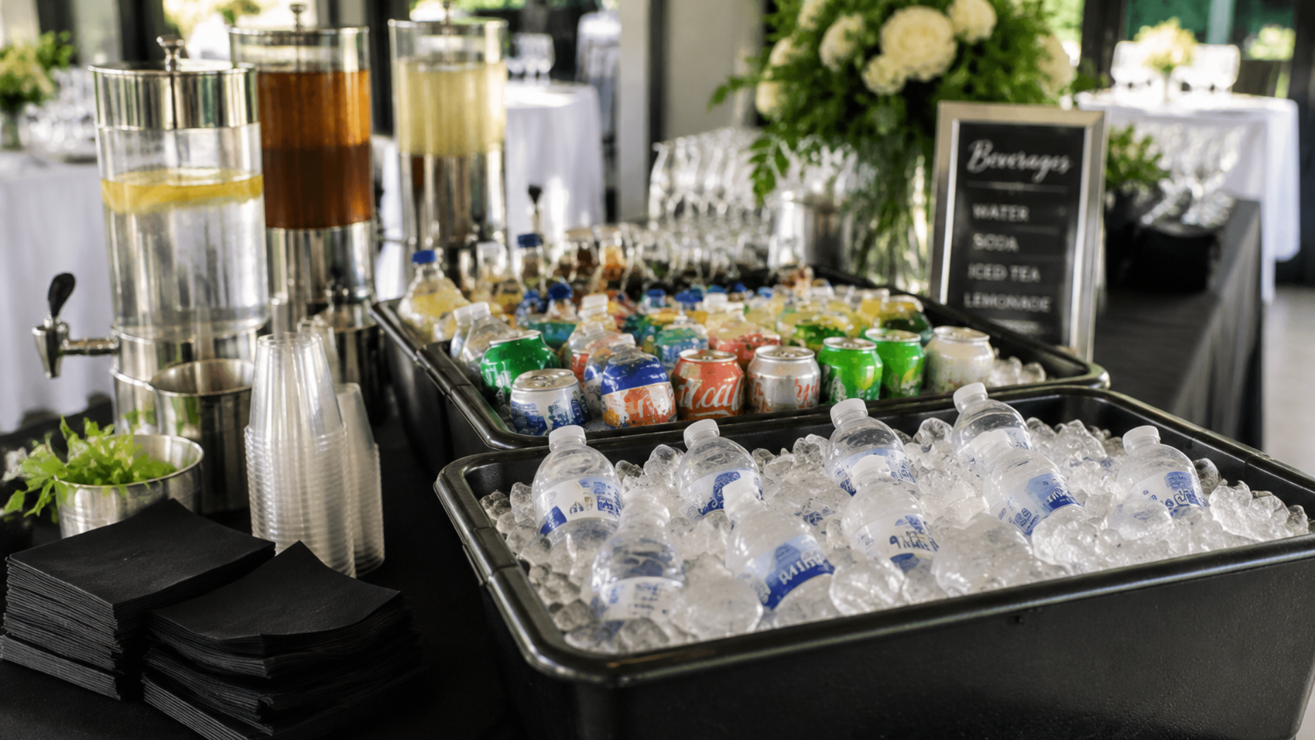 bulk ice supply for restaurant catering event