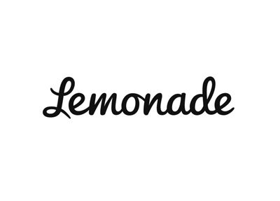 A black and white logo for lemonade on a white background.