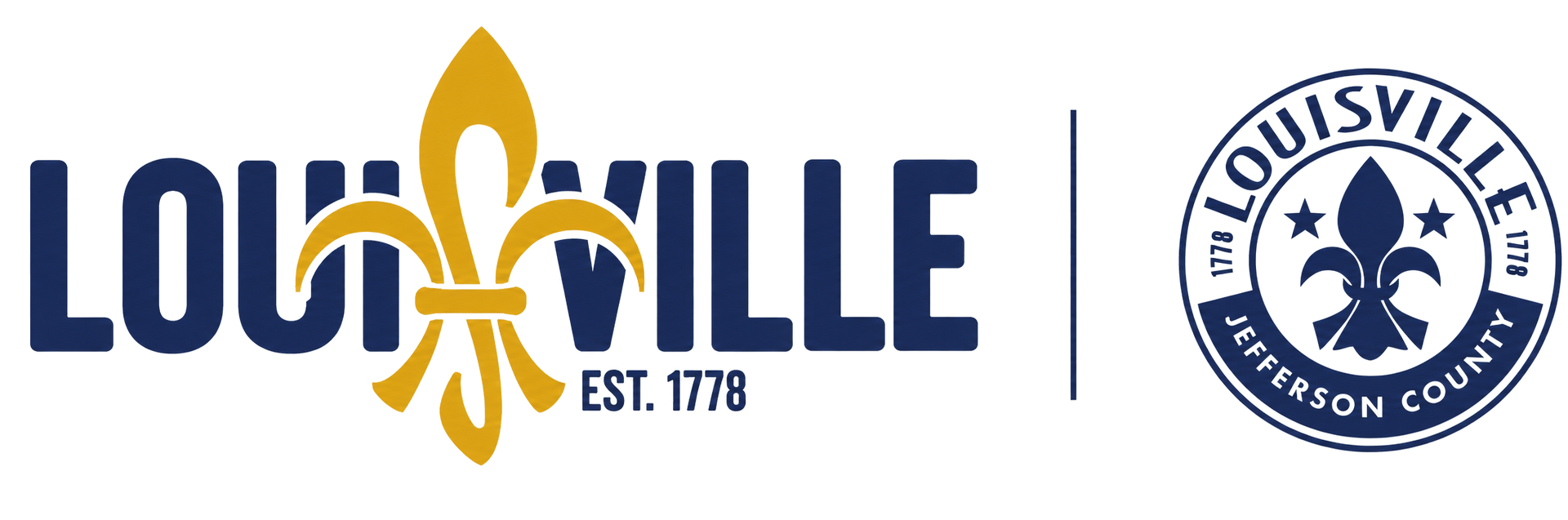 Louisville and Louisville Urban League logos in gold and white on a black background