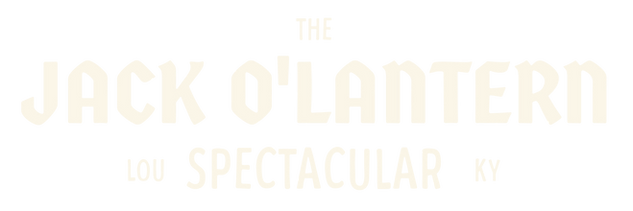 Pale gold title card reading “The Jack O’Lantern Spectacular” with pumpkin silhouettes in the background