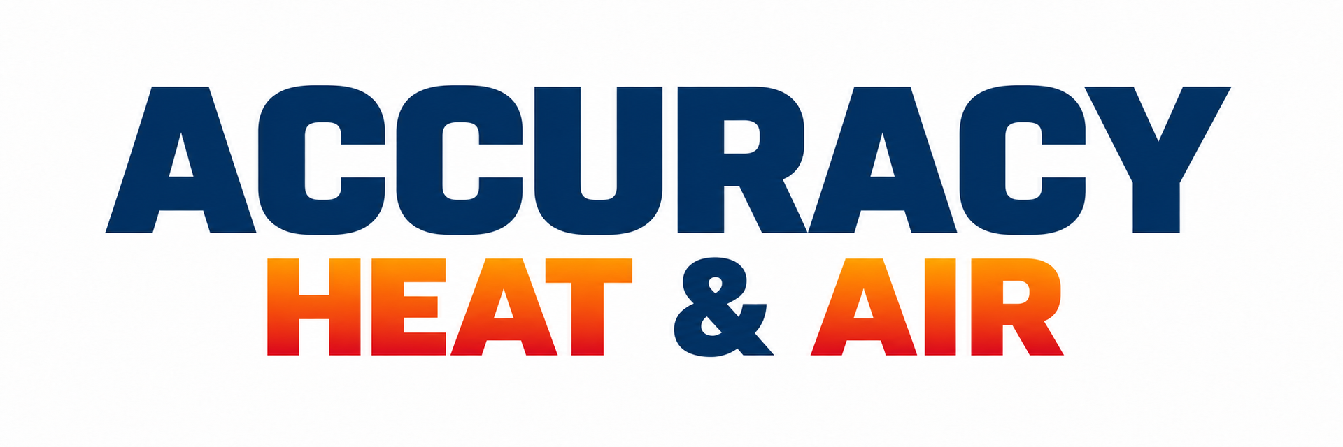 Accuracy Heat & Air logo in blue and orange text