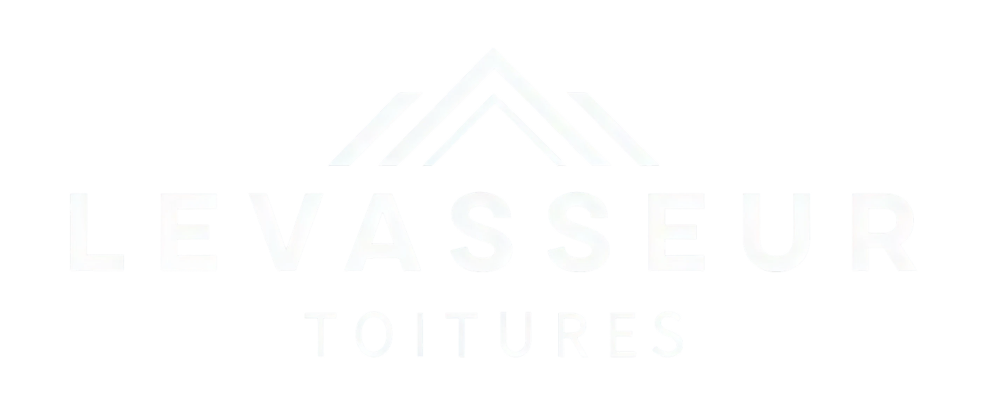 Faint white logo reading &ldquo;LE VASSEUR TOITURES&rdquo; on a white background.