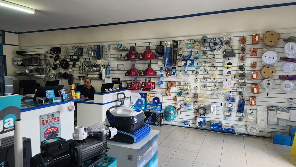 Pool Products and Equipment in A Store