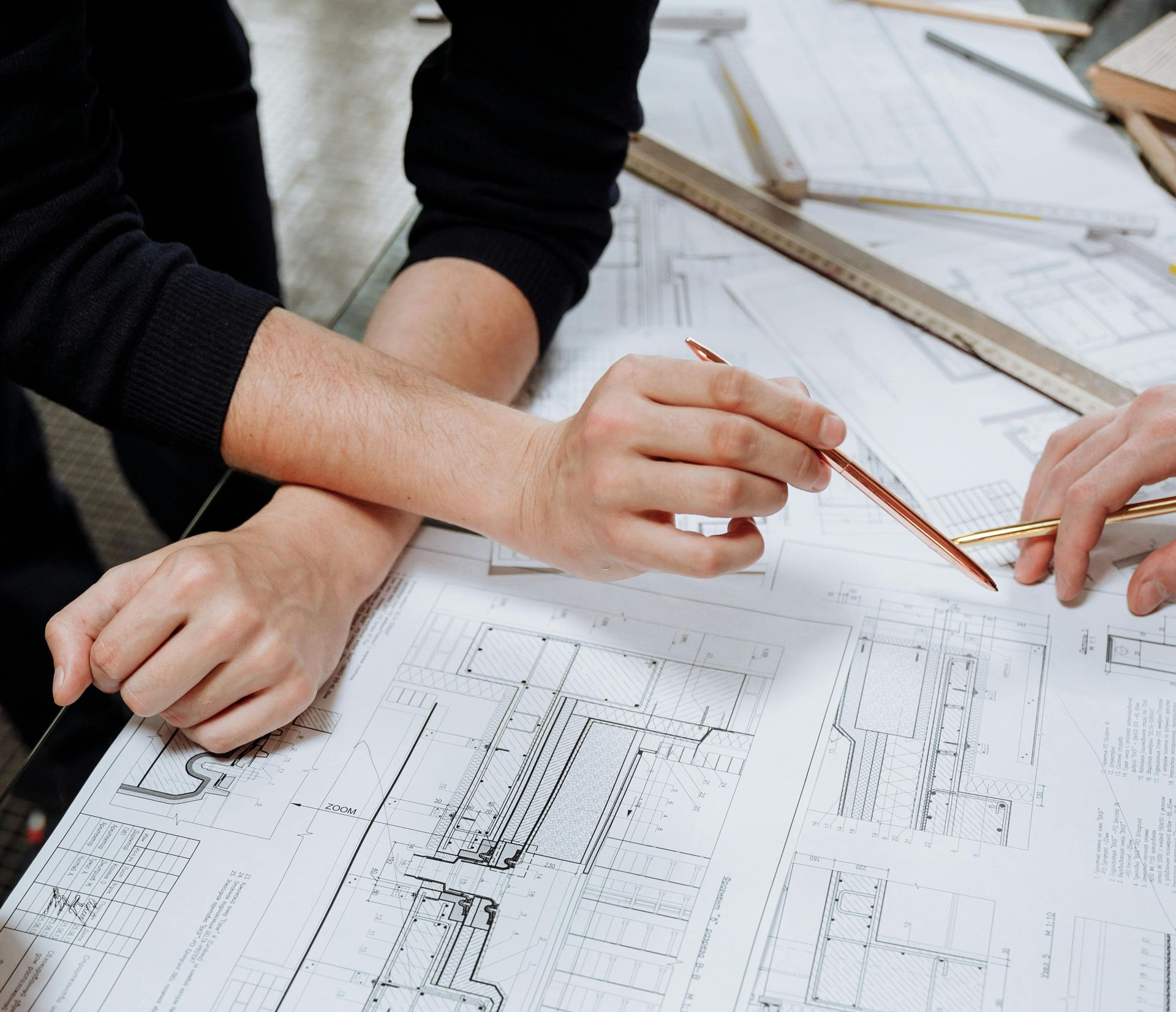 Modern custom home design planning with blueprints for luxury homes in Northern and Central New Jersey