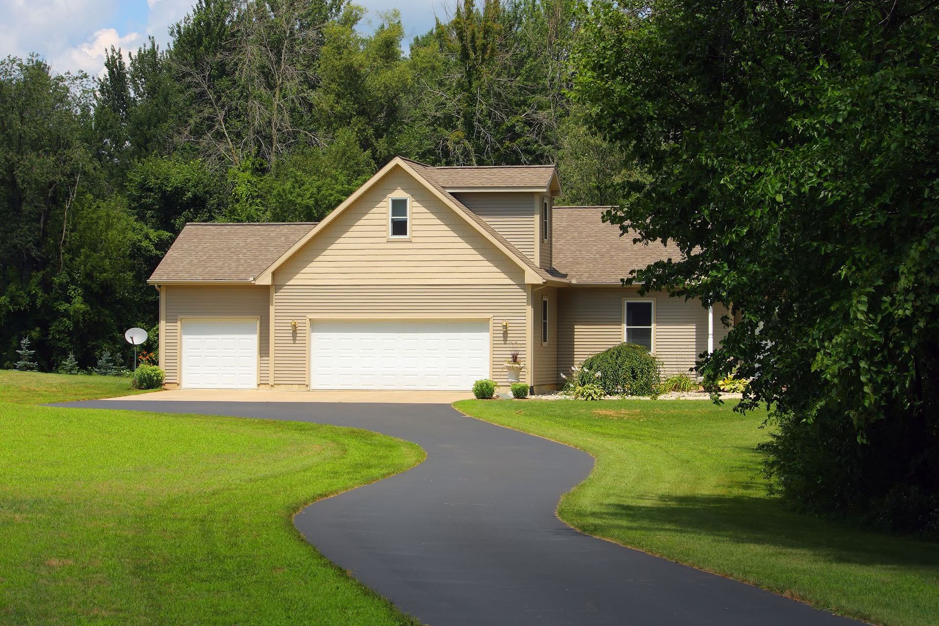 fresh asphalt driveway
