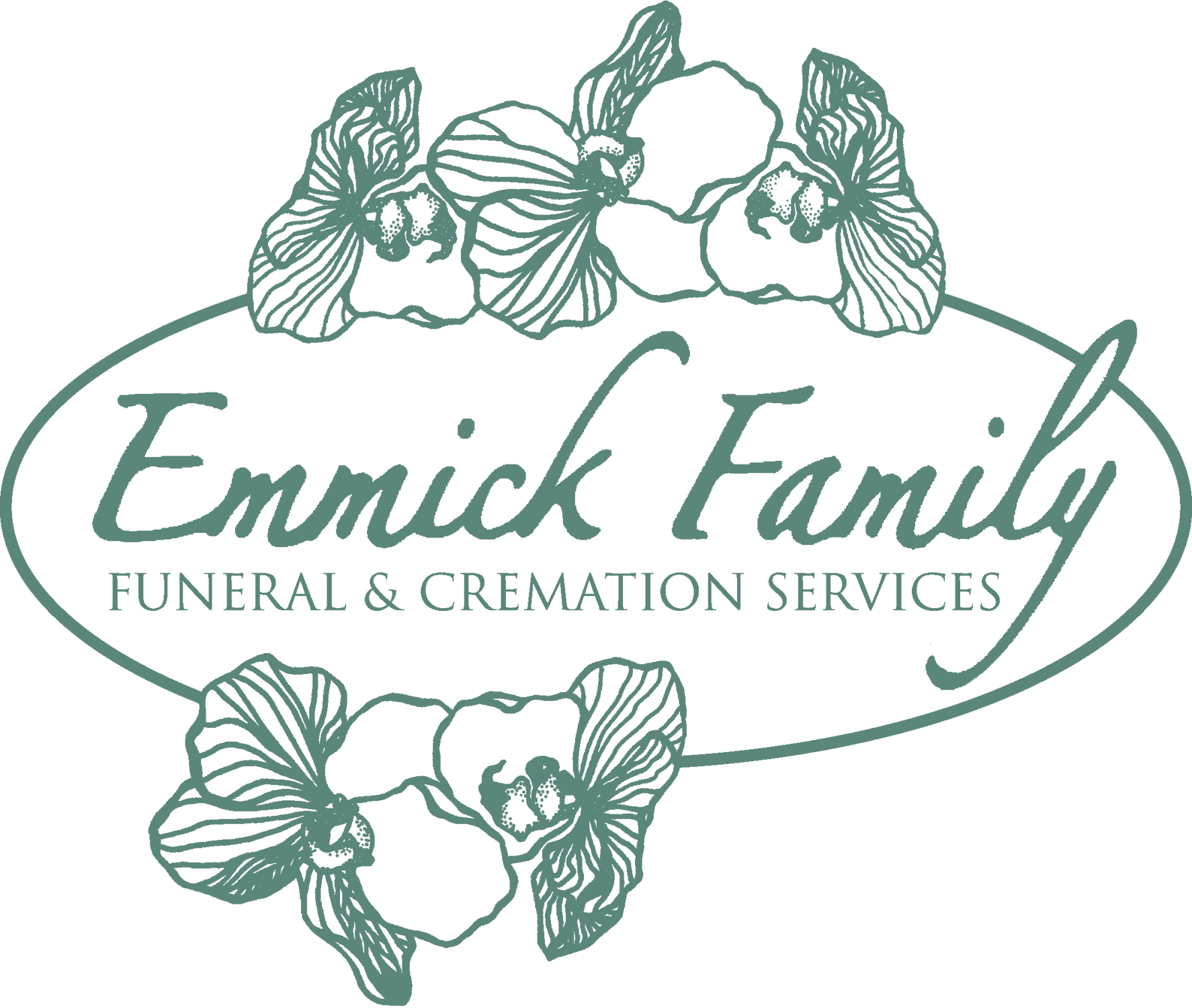 The logo for sample funeral home is shown on a white background.