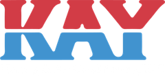 A red and blue logo for a company called izzy may