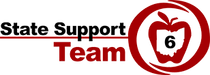 State Support Team logo with red apple emblem and the number 6