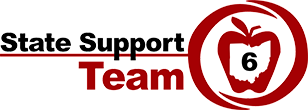 State Support Team logo with red apple emblem and the number 6