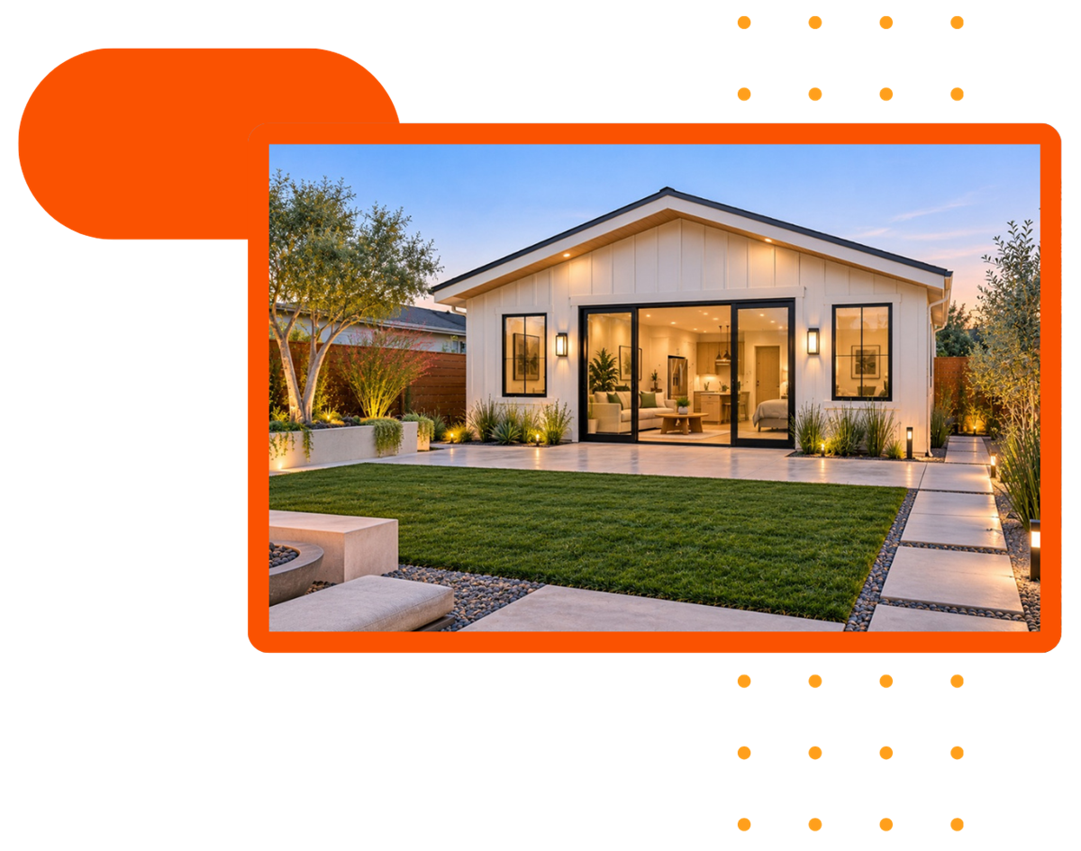 Manteca detached ADU with modern white exterior