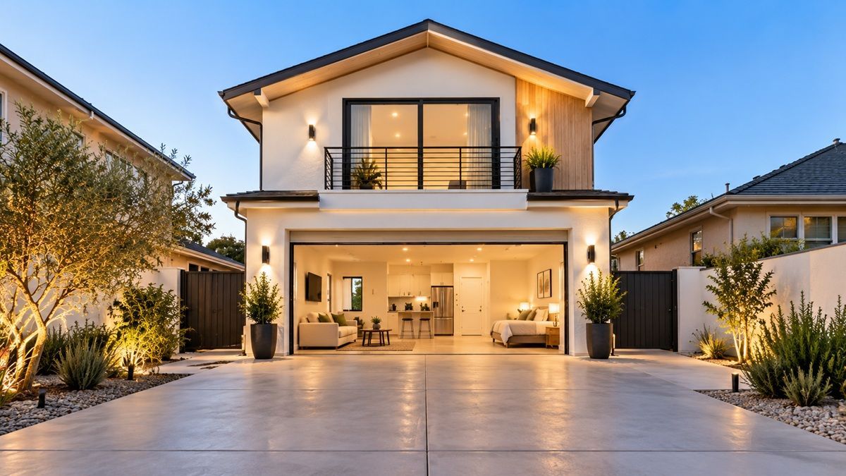 Garage conversion ADU at ground floor of a two-story home in Manteca, CA
