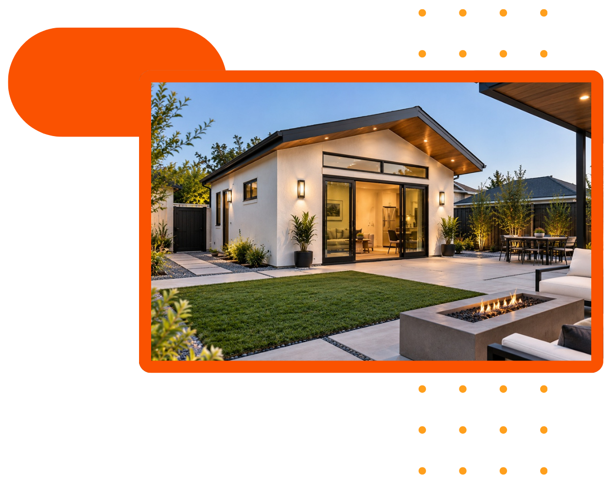 Modern detached ADU with backyard living space in Manteca CA