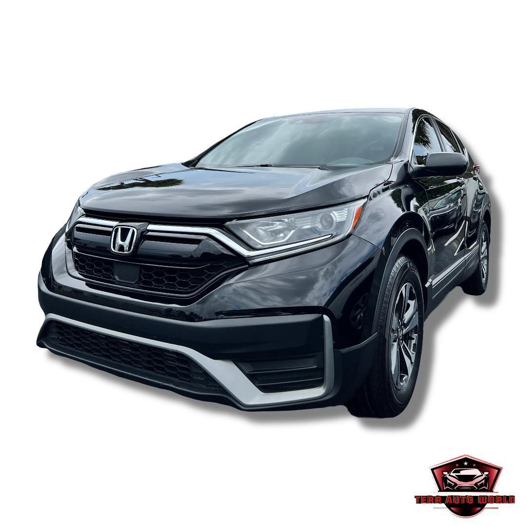 A black Honda CR-V SUV shown from a low, front-quarter angle against a white background.