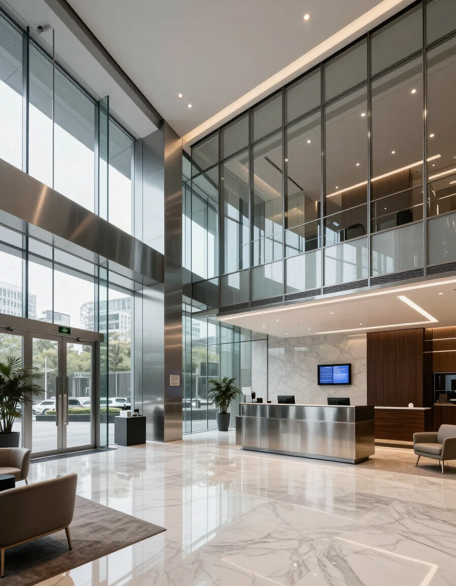 Contemporary financial institution interior